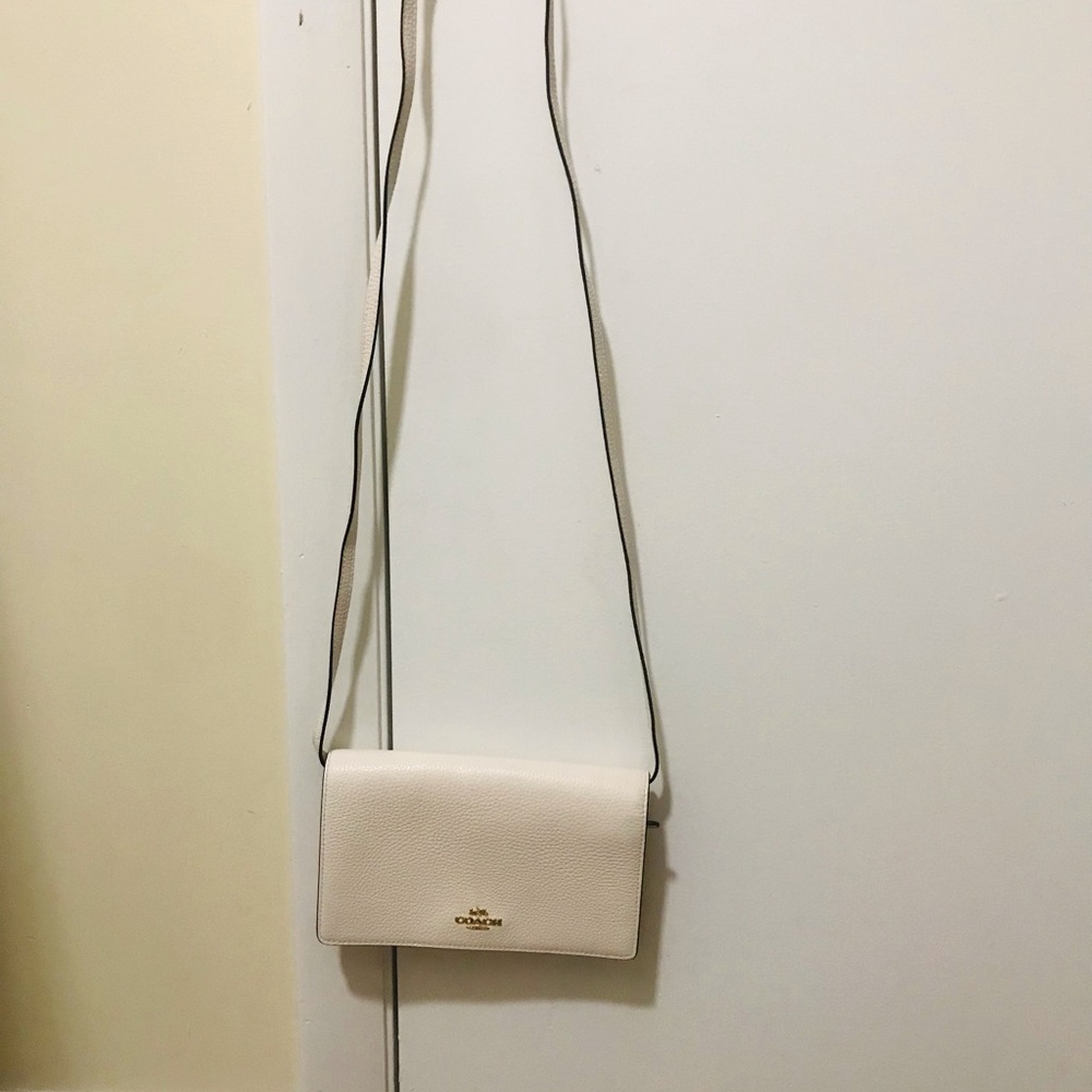 Coach Cream Leather Crossbody Bag - Picture 4 of 4